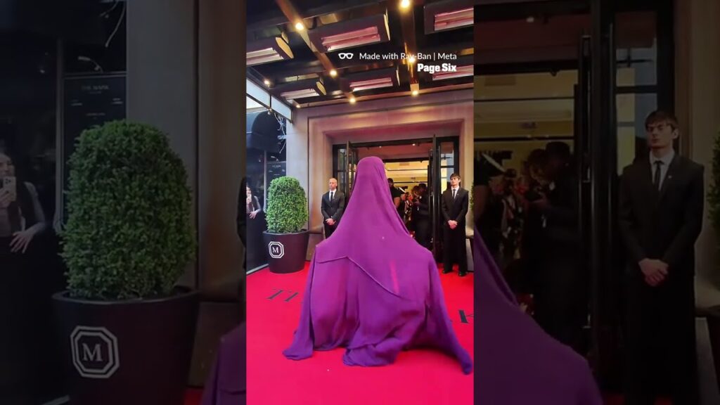 Doechii is back w/ her buzzy Met Gala outfits.. she stepped out barefoot, draped in purple #shorts Doechii is back w/ her buzzy Met Gala outfits.. she stepped out barefoot, draped in purple #shorts