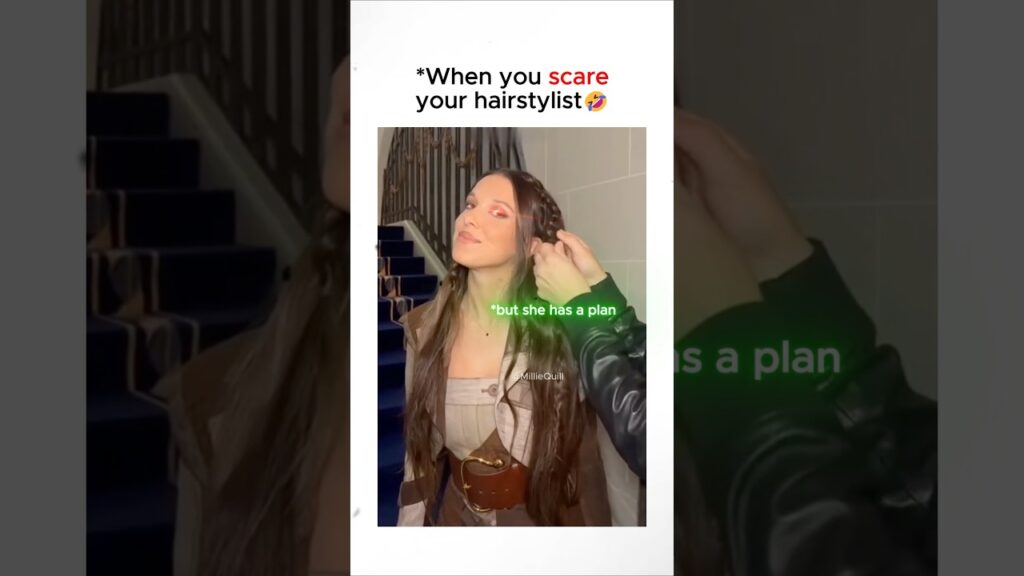 When you scare your hairstylist #Milliebobbybrown