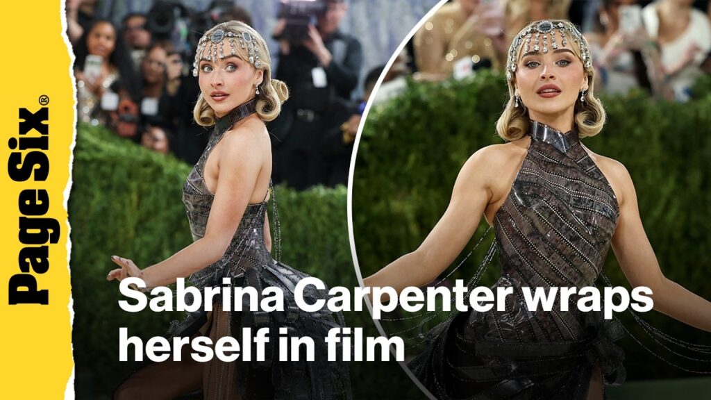 Sabrina Carpenter wraps herself in film on Met Gala 2026 red carpet