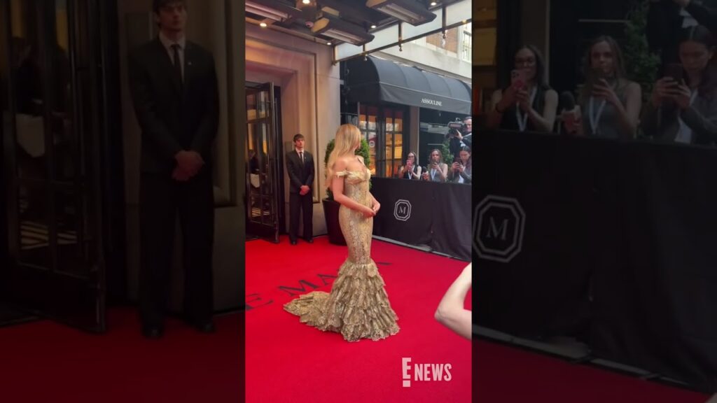 Our girl, Tate McRae, exits The Mark Hotel on #MetGala Monday. ⭐