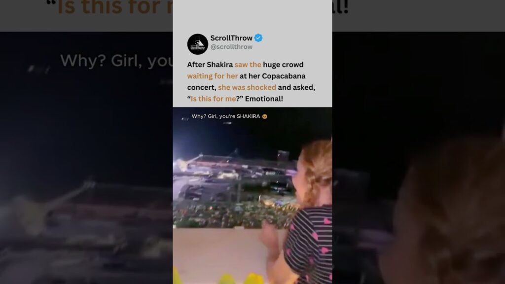 Shakira's "Is This For Me?" moment seeing Copacabana crowd from her balcony goes viral 😭❤️ #shakira