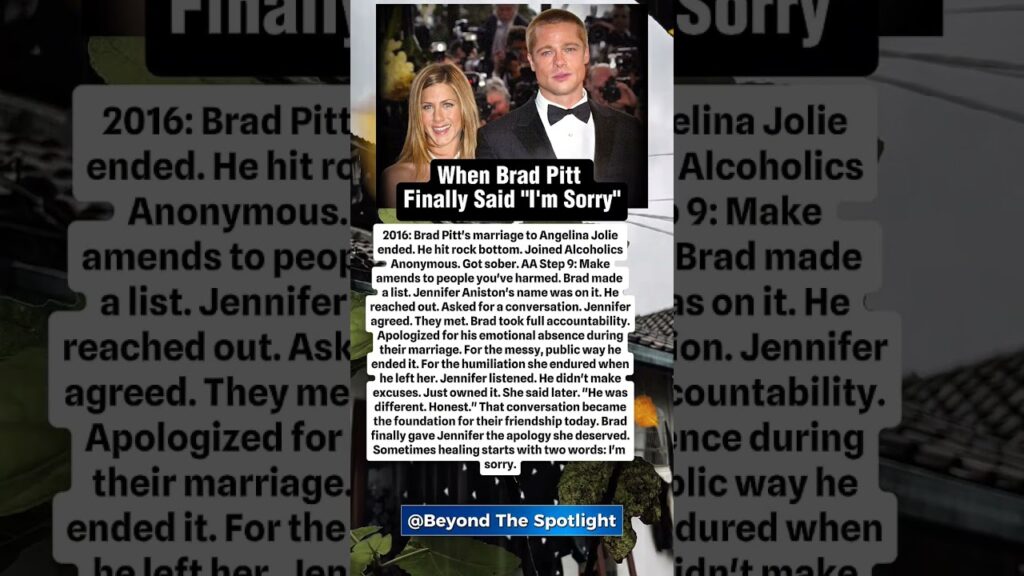 When Brad Pitt Finally Said "I'm Sorry".Jennifer Aniston #stories #celebrity