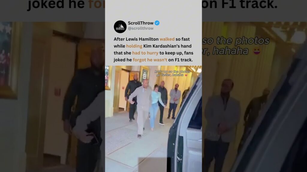 Lewis Hamilton walks so fast Kim Kardashian had to run to keep up 😭🏎️ #lewishamilton