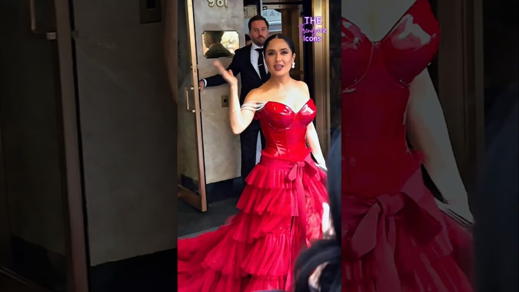 Salma Hayek going home after an special event ✨♥️ #salmahayek #metgala #antesedepois