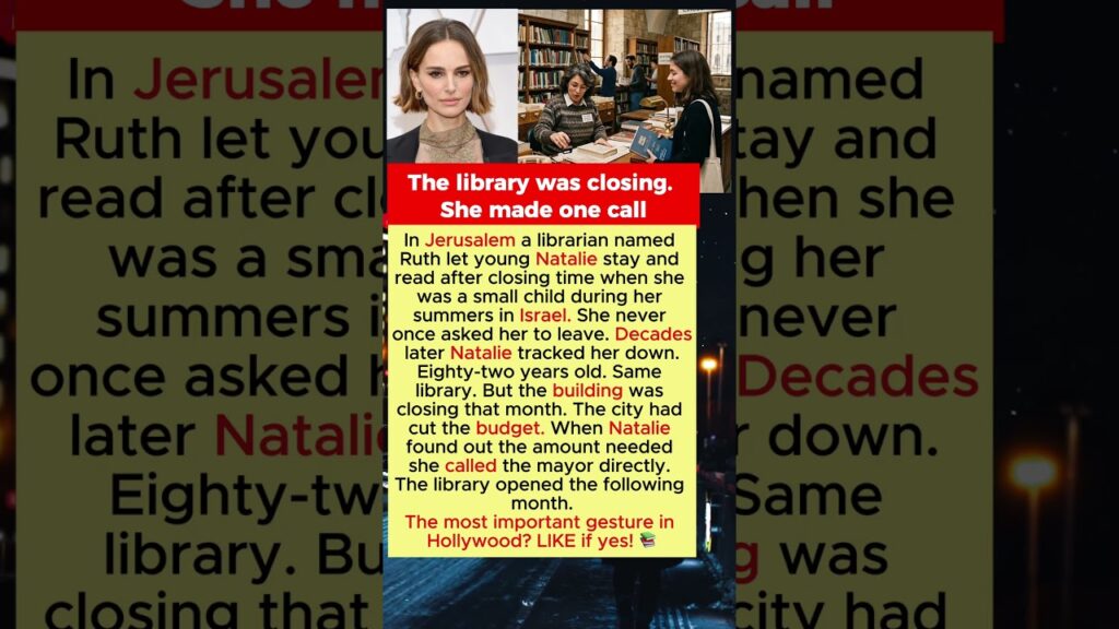 Natalie Portman and the Library She Saved with One Phone Call