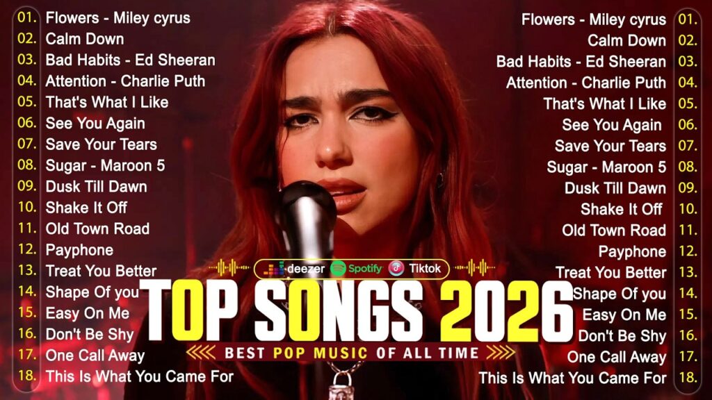 Ed Sheeran, Rihanna, Zayn, Adele, Dua Lipa, Selena Gomez, Bruno Mars, Maroon 5 🎶 Billboard Hot 100