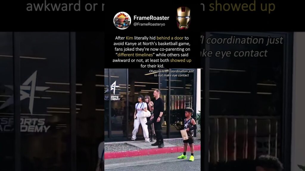 Kim Kardashian HIDES From Kanye West at North’s Game #kanyewest #kardashians