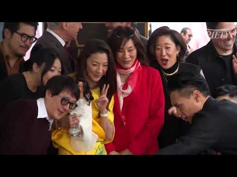 Michelle Yeoh's Epic Group Selfie with Jon M. Chu, Sandra Oh & Awkwafina at Walk of Fame