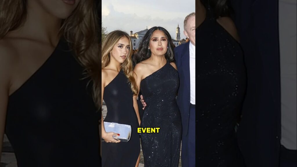 Salma Hayek & Her Daughters Stun in Matching Black Looks at Venice Gala
