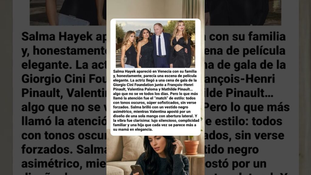 Salma y Valentina aparecieron en Venecia… ¡y parecían de la misma pasarela! #celebridades