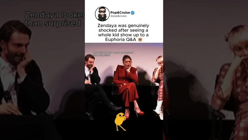 Zendaya was genuinely shocked after seeing a whole kid show up to a Euphoria Q&A Zendaya was genuinely shocked after seeing a whole kid show up to a Euphoria Q&A