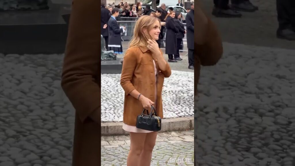 ✨ Emma Watson Stuns at Miu Miu Fashion Show in Paris! 💖 #EmmaWatson #ParisFashionWeek #goviral