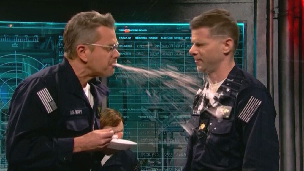 SNL: Mikey Day BREAKS as Matt Damon Can’t Stop Spitting on Him
