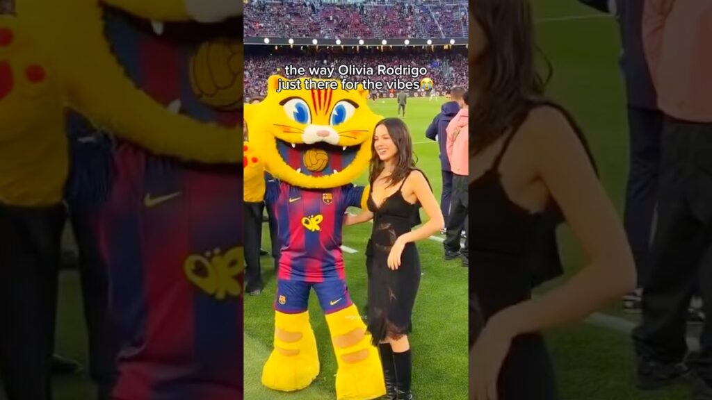 Olivia Rodrigo REACTS to Barcelona winning😭 #celebrity