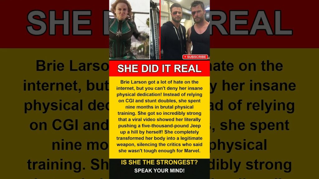 Brie Larson's Insane Superhero Training #shorts
