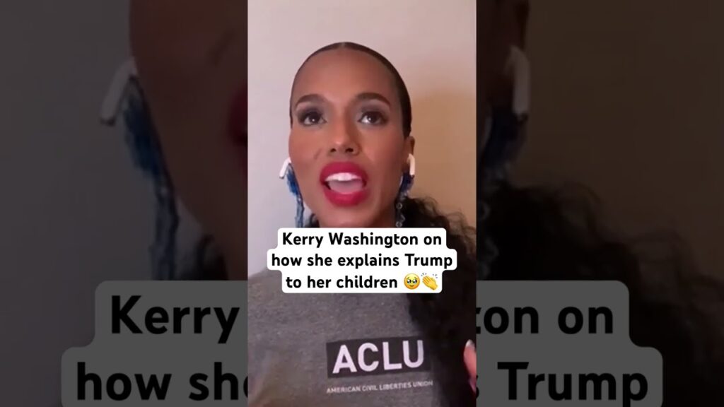 Kerry Washington on how she explains Trump to her kids #kerrywashington #trump #democrats