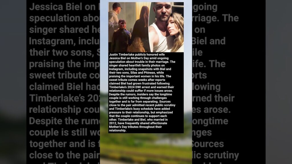 Justin Timberlake Celebrates Jessica Biel on Mother’s Day Despite Marriage Rumors #shorts