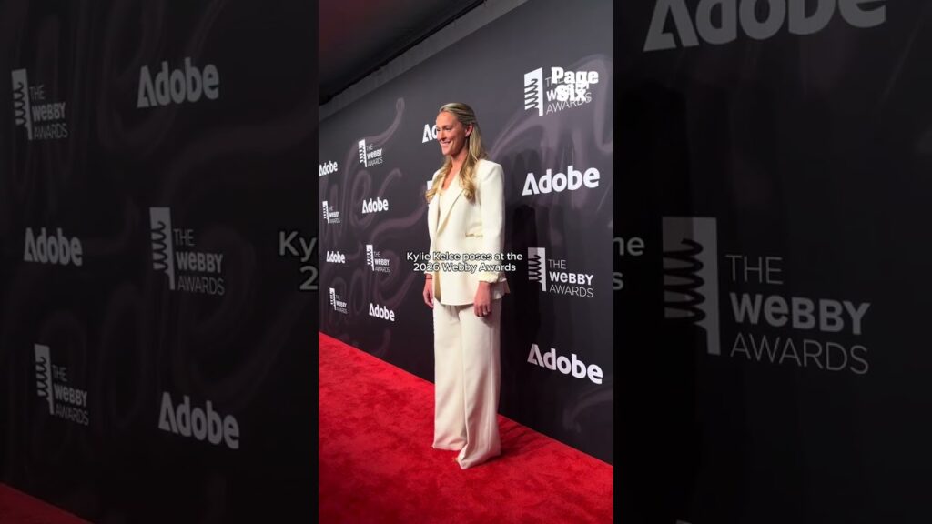 Kylie Kelce stopped by the Webby’s red carpet ahead of her Special Achievement win 🤍 #shorts