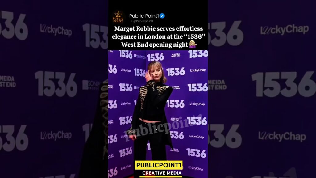 Margot Robbie Keeps It Cool & Chic at “1536” West End Premiere 💫 #margotrobbie
