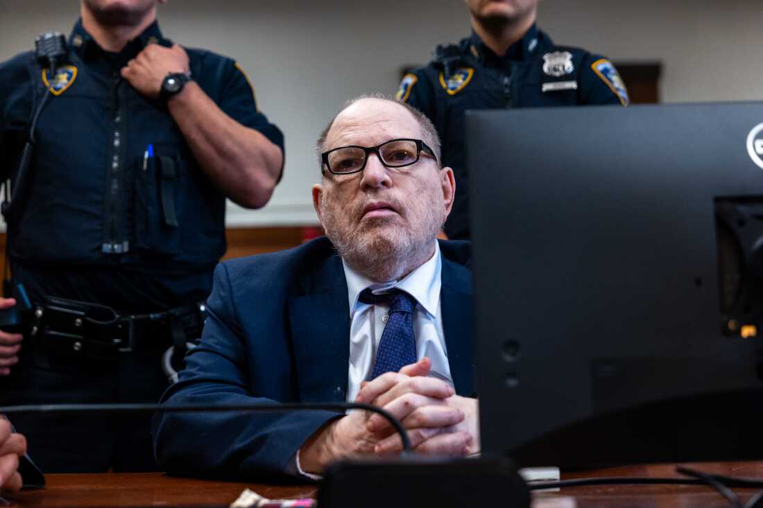 Harvey Weinstein appears in Manhattan criminal court on May 14, 2026.