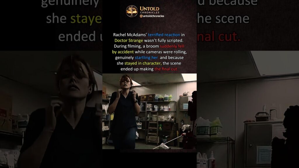 He reaction was genuine #truestory #rachelmcadams #doctorstrange