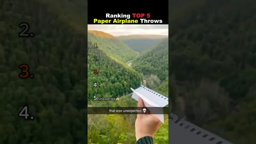 Ranking TOP 5 Paper Airplane Throws ๐ญ๐ญ #usa Ranking TOP 5 Paper Airplane Throws ๐ญ๐ญ #usa