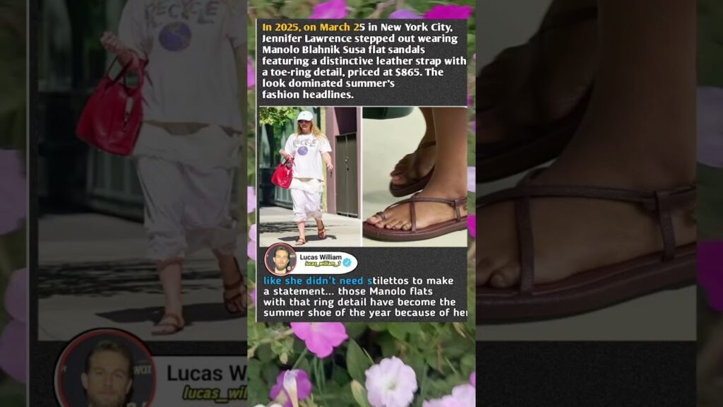 Jennifer Lawrence Turns $865 Manolo Toe-Ring Flats Into Summer’s Most Viral Fashion Statement in NYC