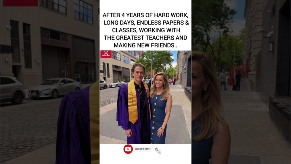 4 years of hard work! Reese Witherspoon's son graduates NYU 🎓🥹❤️ #ProudMom#shorts