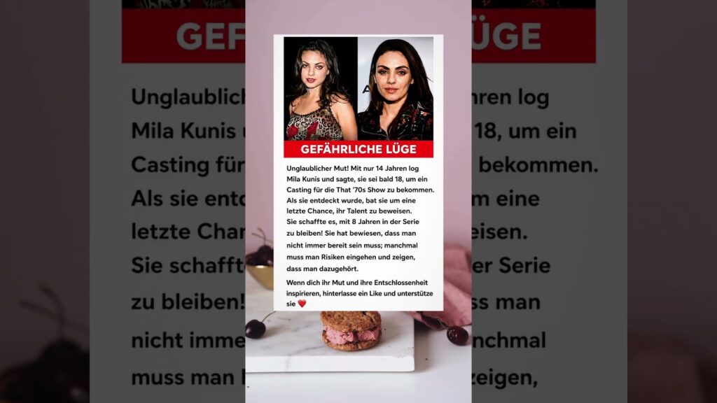 😳 Mila Kunis Log Mit 14 Über Ihr Alter!