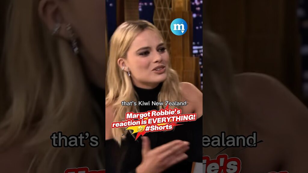 Margot Robbie's reaction is EVERYTHING! 🤣 #shorts
