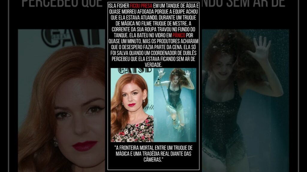 Isla Fisher ficou presa em um tanque de água e quase m@rreu afogada #shorts #filmes #curiosidades