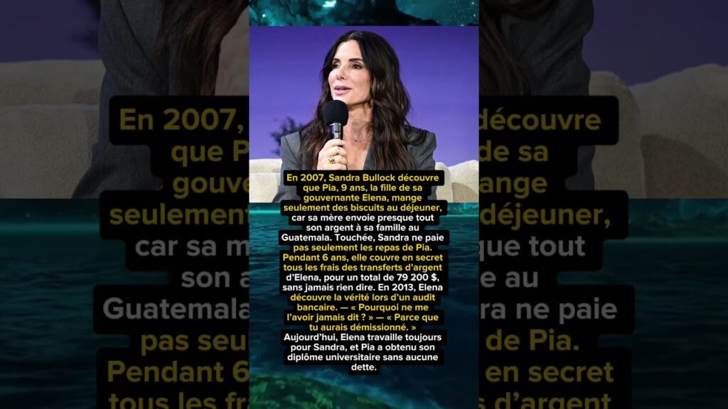 Sandra Bullock : Le geste secret qui a changé la vie d’une fillette pour toujours ❤️ Sandra Bullock : Le geste secret qui a changé la vie d’une fillette pour toujours ❤️
