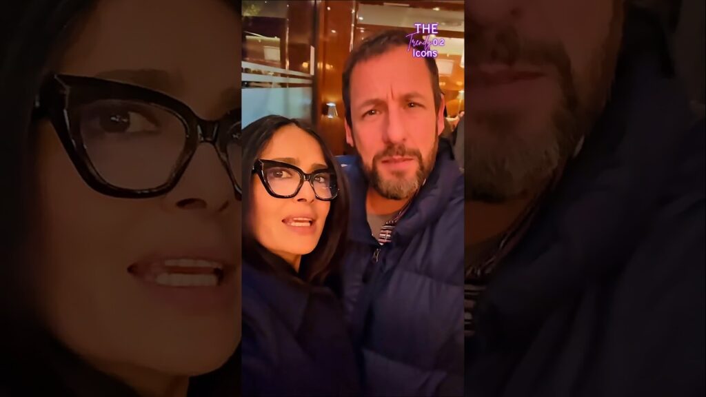 Salma Hayek with Adam Sandler at an event ✨♥️ #salma #salmahayek #adamsandler #antesedepois
