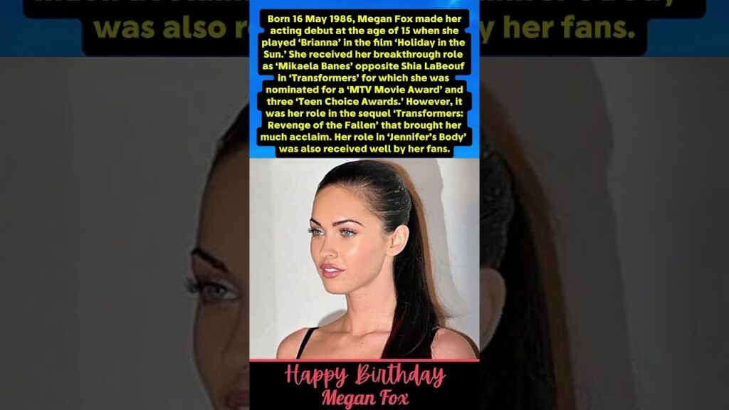 Megan Fox Went From Teen Actress to Global Sensation — The Rise That Shocked Hollywood 🔥