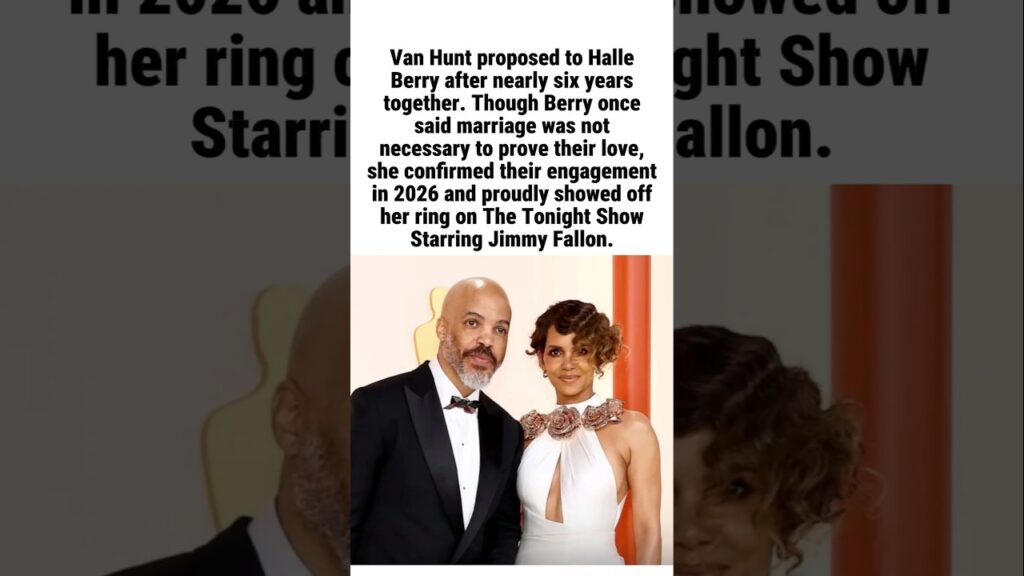 Van Hunt and Halle Berry turned lasting love into a joyful engagement. #shorts #halleberry