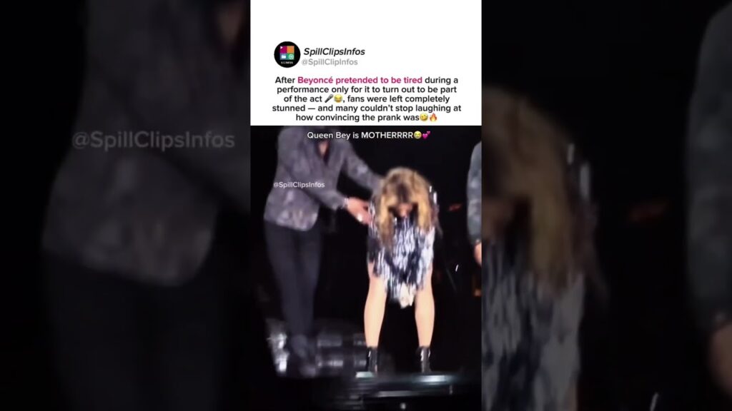 Beyoncé’s “pretending to be tired on stage” goes viral #beyonce Beyoncé's "pretending to be tired on stage" goes viral #beyonce