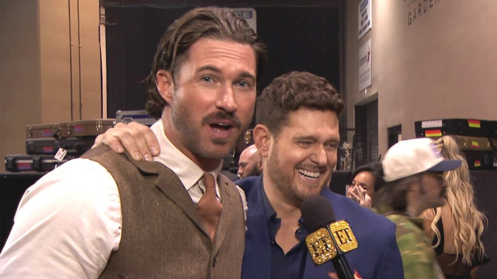 ACM Awards: Michael Bublé CRASHES Riley Green's Backstage Interview! (Exclusive)