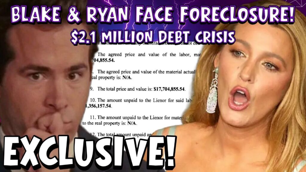 EXCLUSIVE: Blake Lively & Ryan Reynolds Hit With $2.1M LIEN As LUXURY ESTATE Faces Foreclosure! EXCLUSIVE: Blake Lively & Ryan Reynolds Hit With $2.1M LIEN As LUXURY ESTATE Faces Foreclosure!