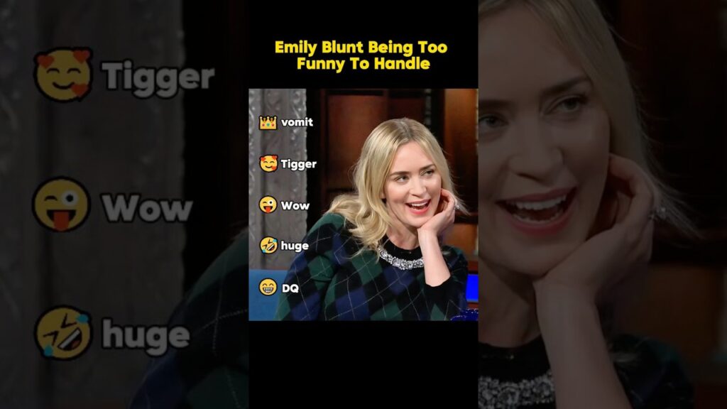 Emily Blunt Being Absolutely Chaotic For 1 Minute 😂 #youtube #trending #funny #trending #usa