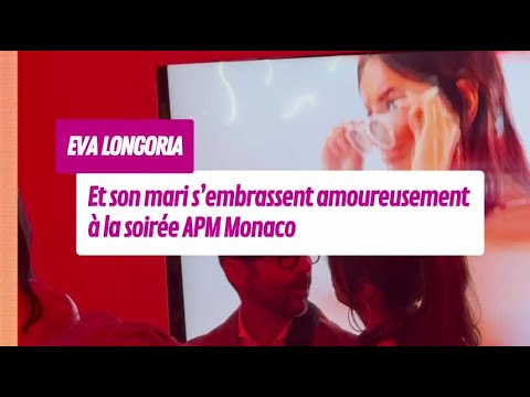 Eva Longoria et son mari s’embrassent amoureusement à la soirée APM Monaco, sur la plage Luci...