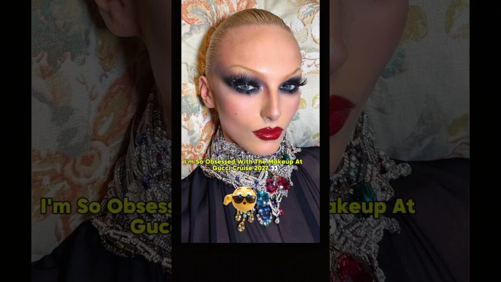 Obsessed With The Makeup At Gucci Cruise 2027 #gucci #anokyai #candiceswanepoel #alexconsani #shorts