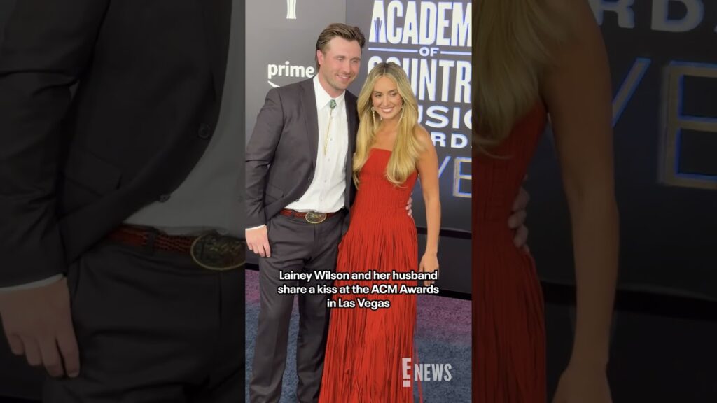 The newlyweds, Lainey Wilson and her husband, at the #ACMawards in Las Vegas.💋 (🎥: IG/@JPASC24)