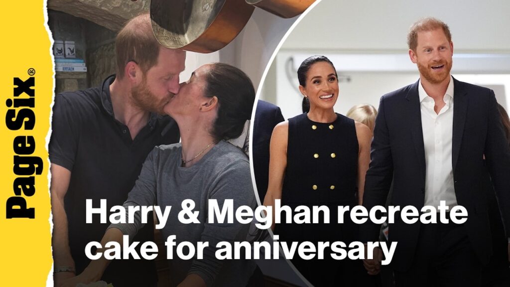 Prince Harry and Meghan Markle recreate wedding cake for anniversary Prince Harry and Meghan Markle recreate wedding cake for anniversary