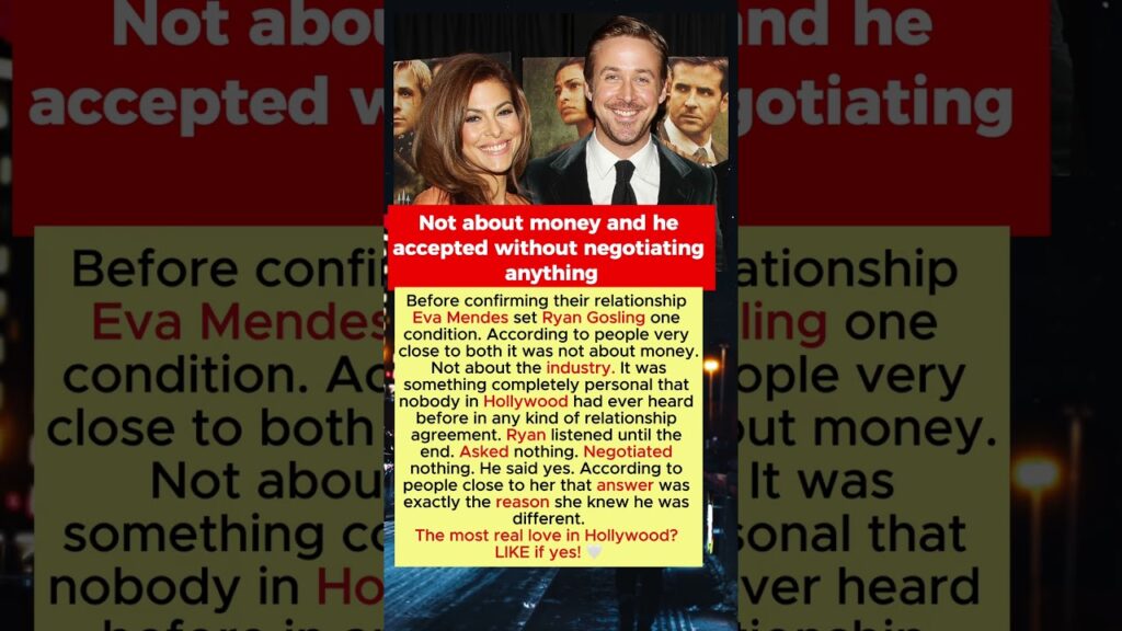 The Condition Eva Mendes Set for Ryan Gosling That Nobody Expected