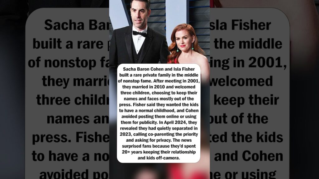 Sacha Baron Cohen and Isla Fisher Split