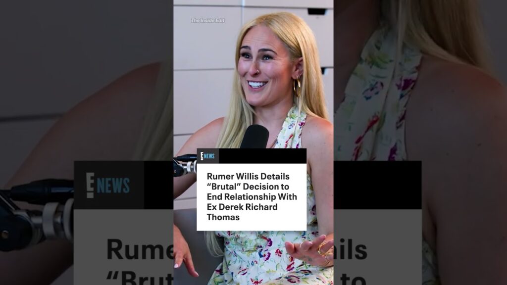 Rumer Willis shares the moment she knew her relationship with Derek Richard Thomas had to end. Rumer Willis shares the moment she knew her relationship with Derek Richard Thomas had to end.