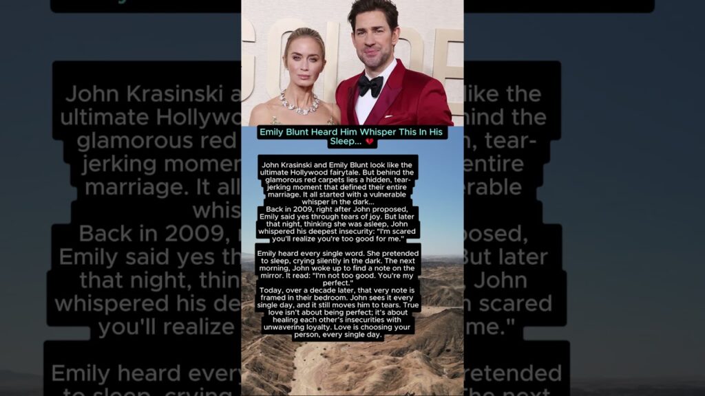 Emily Blunt Heard Him Whisper This In His Sleep... 💔