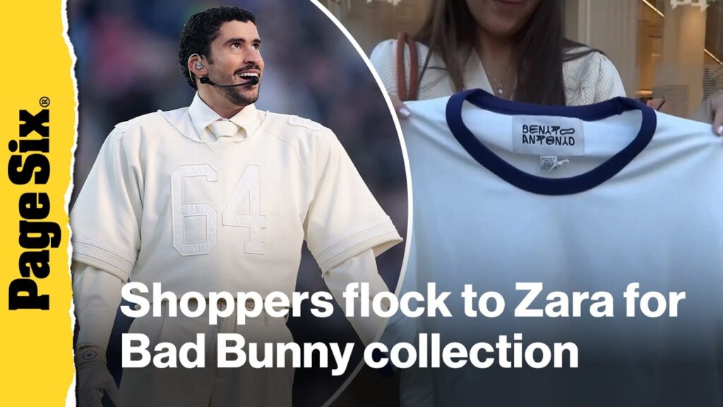 Shoppers in Spain flock to Zara for new Bad Bunny ‘Benito Antonio’ collection Shoppers in Spain flock to Zara for new Bad Bunny 'Benito Antonio' collection