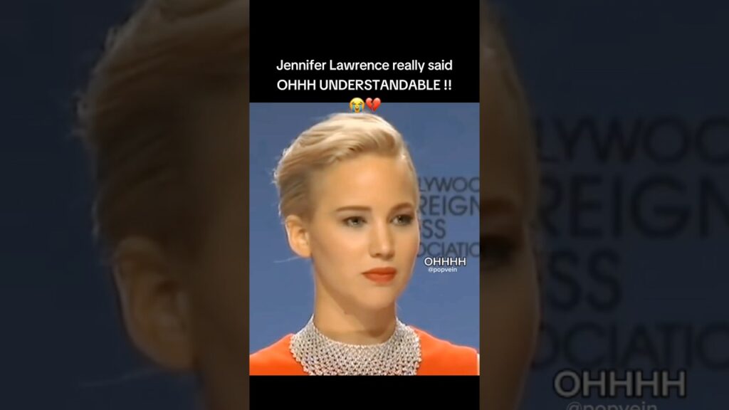 Jennifer Lawrence really said OHHH UNDERSTANDABLE 😭💔