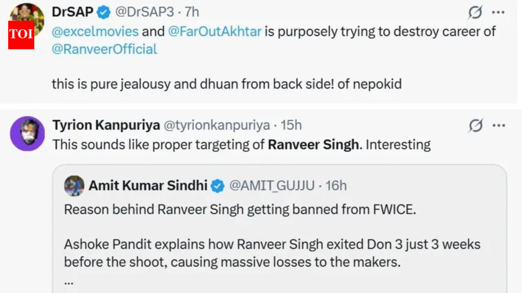 Ranveer Singh: Is Ranveer Singh banned in Bollywood? FWICE non-cooperation directive explained as fans rally behind 'Dhurandhar' star in support | Hindi Movie News